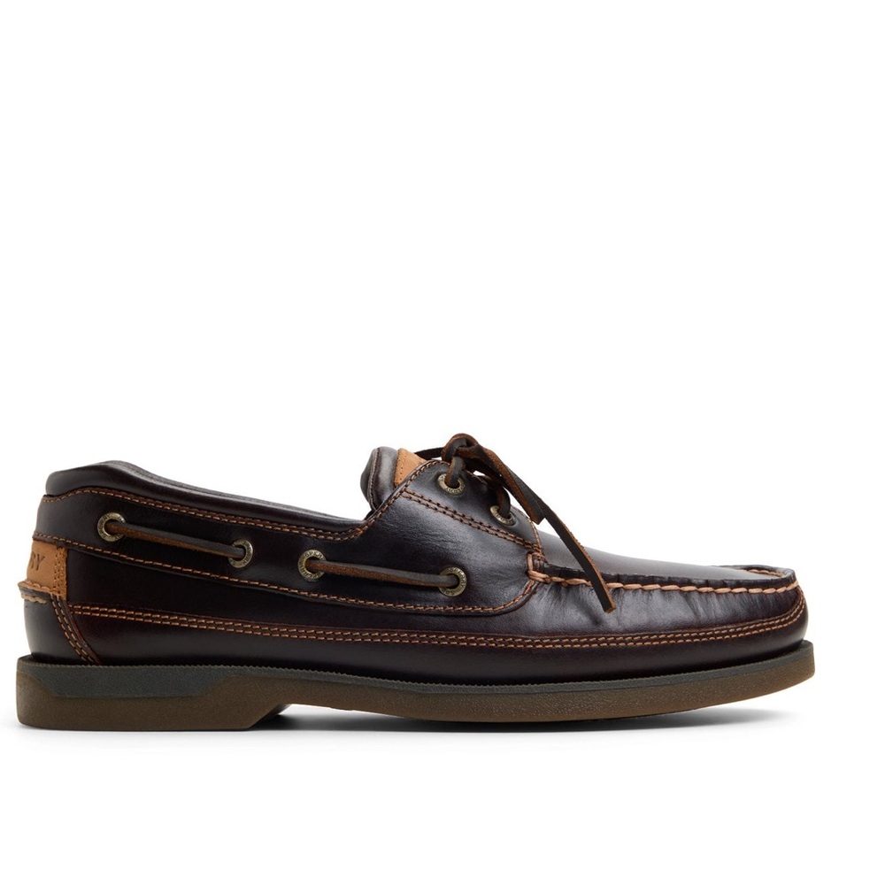 Brand New Sperry Men's Mako 2-Eye Canoe Moc boat shoes Brown